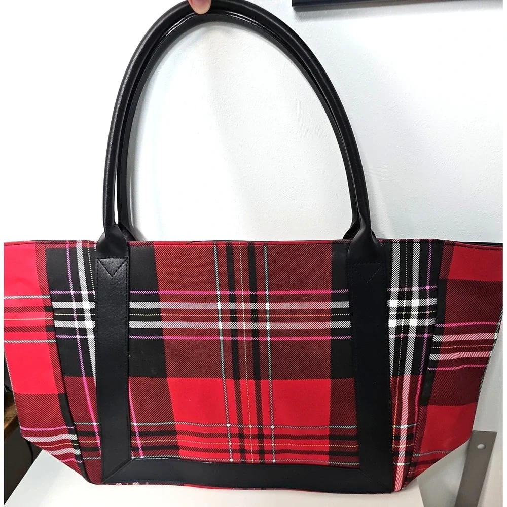Victoria's Secret 2020 Black Friday Limited Edition Red Plaid Tote NWT Large